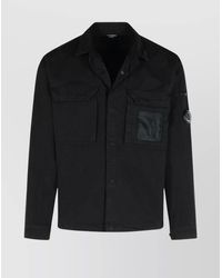 C.P. Company - Cotton Shirt With Arm Pocket And Collared Design - Lyst