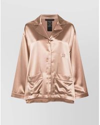 Max Mara - Silk Satin Long-Sleeve Tunic Jacket - Lyst