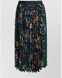 Sacai - Floral-Print Pleated Skirt - Lyst