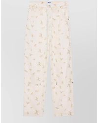 MSGM - Straight Leg Tailored Trousers Panelled Design - Lyst