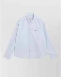 Ami Paris - Button Down Collar Shirt Chest Pocket - Lyst