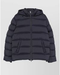 Herno - Hooded Nylon Down Coat Quilted Pockets - Lyst