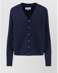 Maison Margiela - Virgin Wool V-Neck Ribbed Cardigan - Lyst