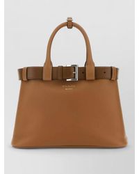 Prada - Shoulder Bag Buckle Detail Structured Shape Handles - Lyst