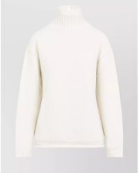 Bottega Veneta - Textured Cashmere High Neck Jumper - Lyst