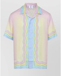 CASABLANCA - Silk Printed Short-Sleeve Bowling Shirt - Lyst