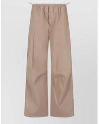Alexander Wang - Cotton Mid-Rise Wide-Leg Trousers - Lyst