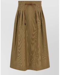 Max Mara - Mxmtempio Skirt High Waist Drawstring Pleats Pocket - Lyst