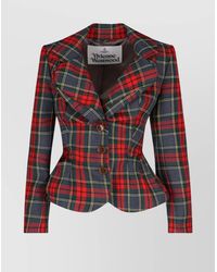 Vivienne Westwood - Notched Lapel Tailored Plaid Blazer - Lyst