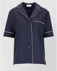 P.A.R.O.S.H. - Short Sleeve Shirt Notched Collar Chest Pocket - Lyst