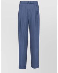 Saint Laurent - Silk Slim-Fit Pleated Tailored Trousers - Lyst