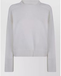 Loulou de Saison - Wool Cashmere Ribbed Crew Neck Sweater - Lyst