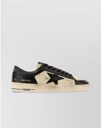 Golden Goose - Leather And Suede Stardan Sneakers - Lyst