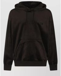 Y-3 - Logo-Print Velvet Hoodie - Lyst