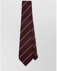 Saint Laurent - Wide Striped Tie Wool Silk - Lyst