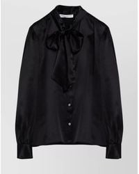 Alessandra Rich - Silk Bow Blouse - Lyst