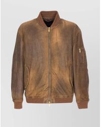 Golden Goose - Leather Relaxed-Fit Bomber Jacket - Lyst