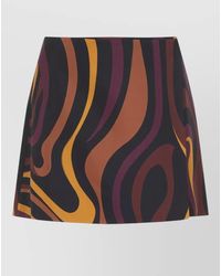 PUCCI - Silk Printed Mini A-Line Skirt - Lyst