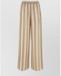Fendi - Silk Printed Wide-Leg Pants - Lyst