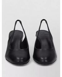 Max Mara - Leather Slingback High Heel Sandals - Lyst
