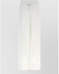 Polo Ralph Lauren - Embroidered Cotton Wrap Wide-Leg Pants - Lyst
