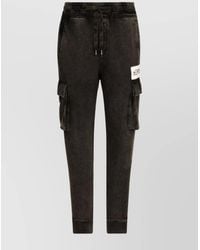 Dolce & Gabbana - Cotton Logo-Patch Tapered Track Pants - Lyst