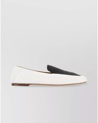 Chloé - Leather Two Tone Loafers - Lyst