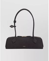 Alaïa - Medium Nubuck Shoulder Bag With Top Handle - Lyst