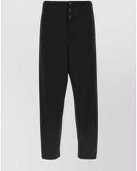 Saint Laurent - Midnight Crepe Satin Pant - Lyst