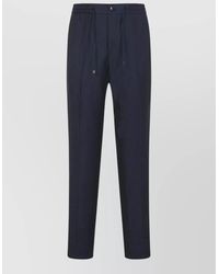 Etro - Wool And Linen Regular-Fit Straight-Leg Trousers - Lyst