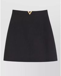 Valentino - Wool And Silk A-Line Skirt - Lyst