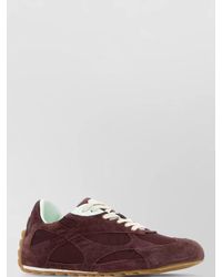 Bottega Veneta - Suede And Fabric Low-Top Lace-Up Sneakers - Lyst