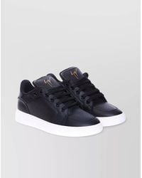 Giuseppe Zanotti - Low Top Leather Sneakers With Perforated Toe Cap - Lyst