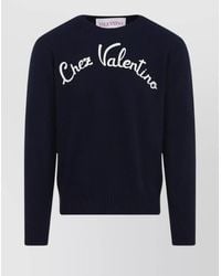 Valentino - Virgin Wool Crewneck Jumper - Lyst