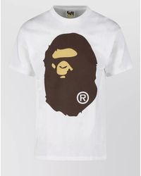 A Bathing Ape - Crew Neck Graphic Print Short Sleeve T-Shirt - Lyst