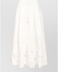 Zimmermann - Mahon Cotton Skirt A Line Midi - Lyst