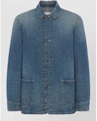 Maison Margiela - Denim Cotton Jacket Distressed Detailing Pockets - Lyst