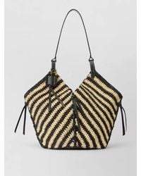 Isabel Marant - Tampa Raffia Shoulder Bag Striped Tassels - Lyst