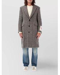 Golden Goose - Virgin Wool Herringbone Single-Breasted Coat - Lyst