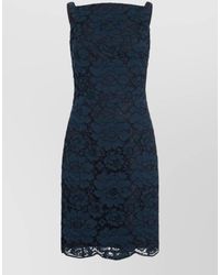 Patou - Lace Dress Square Neckline Sleeveless Knee Length - Lyst