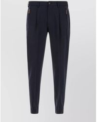 PT Torino - Stretch Cotton Blend Pant With Elastic Cuffs - Lyst