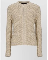 Fabiana Filippi - Sequin Knit Cardigan Round Neck Pockets - Lyst