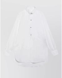 Maison Margiela - Cotton Long-Sleeve Band-Collar Shirt - Lyst