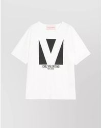 Valentino Garavani - Cotton Logo Print T-Shirt - Lyst