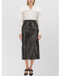 McQueen - Draped Cotton Blouse - Lyst