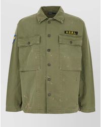 Polo Ralph Lauren - Cotton Shirt Jacket Front Pockets Patch - Lyst