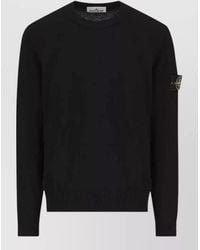 Stone Island - Virgin Wool Ribbed Crew-Neck Sweater - Lyst