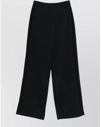 Emporio Armani - Cotton Trousers Elastic Waistband Side Pockets - Lyst