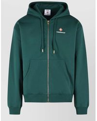 CASABLANCA - Cotton Hooded Sweatshirt Drawstring Hood Pockets - Lyst