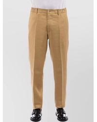 Tagliatore - Cotton Straight-Leg Trousers - Lyst